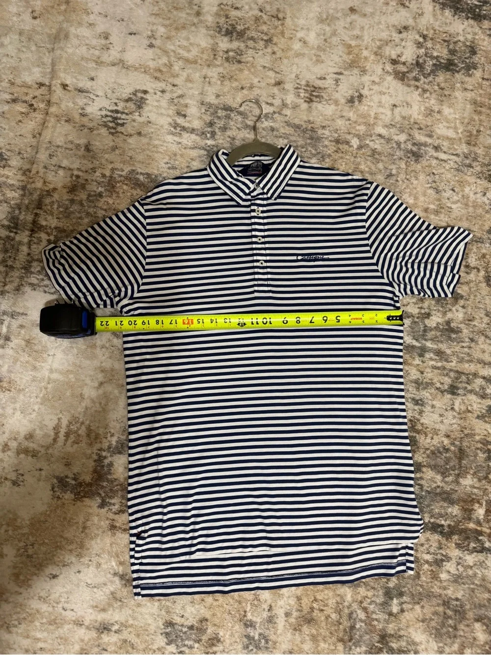 Polo Golf Ralph Lauren Men's Navy/White Striped Polo Golfcore Coastal Grandpa